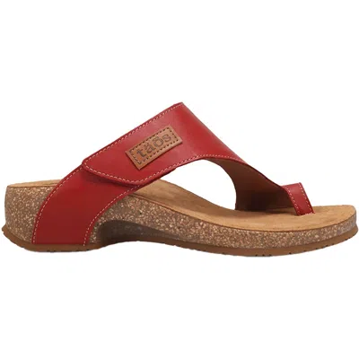 Taos Women's Loop Sandals In Red Leather In Multi