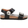 Taos Women's Luckie Sandals In Black Leather In Black