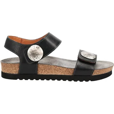 Taos Women's Luckie Sandals In Black Leather