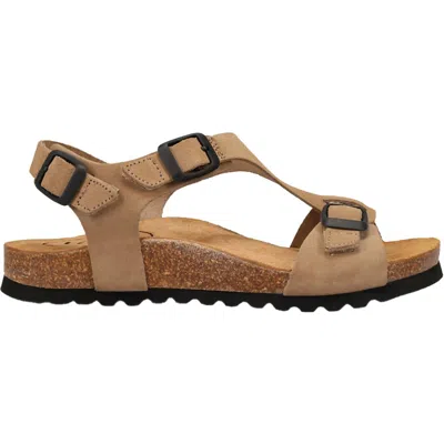 Taos Women's Mvp Suede Comfort Sandals In Oat In Brown