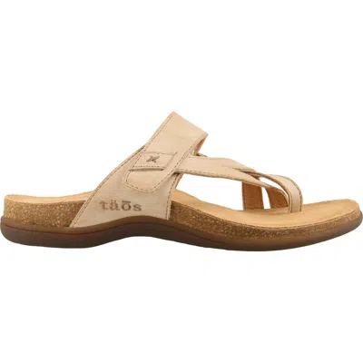 Taos Women's Perfect Leather Casual Sandals In Stone Leather In Neutral