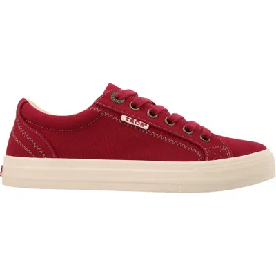 Taos Women's Plim Soul Canvas Sneaker In Red