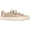 Taos Women's Plim Soul Lux Leather Sneaker In Oyster In Brown