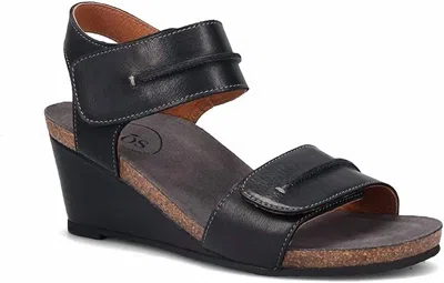 Taos Women's Reason Wedge Sandal In Black