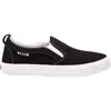 Taos Women's Rubber Soul Canvas Casual Sneaker In Black/white In Black