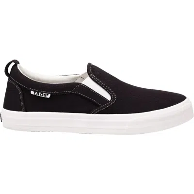 Taos Women's Rubber Soul Canvas Casual Sneaker In Black/white