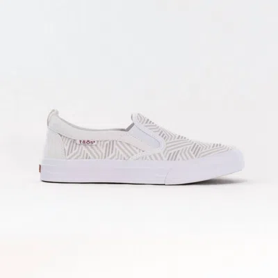 Taos Women's Rubber Soul Canvas Sneaker In Geo Print White Multi