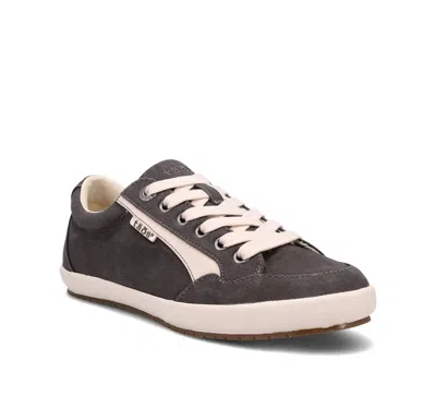 Taos Women's Shooting Star Graphite Beige Distressed Sneaker - Medium Width In Black