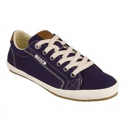 Taos Women's Star Burst Sneaker In Navy/tan In Purple