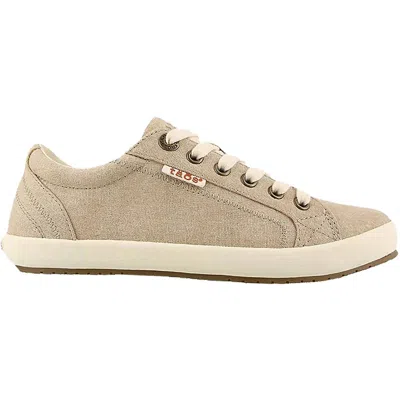 Taos Women's Star Canvas Casual Sneaker In Oat Wash In Multi