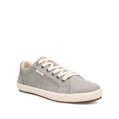 Taos Women's Star Lace-up Sneakers In Gray Wash Canvas In Multi