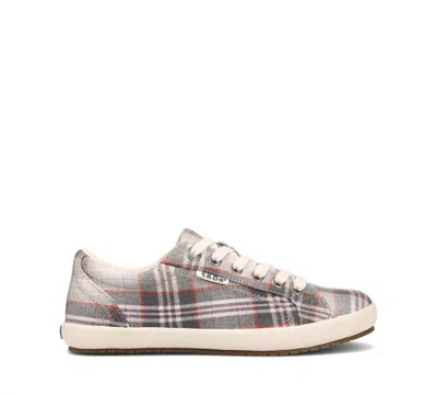 Taos Women's Star Sneakers - Medium Width In Grey Plaid In Multi