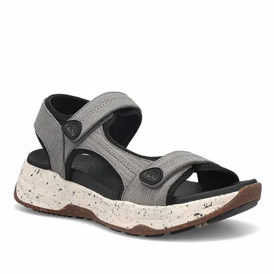 Taos Women's Super Side Sandal In Grey Emboss In Multi