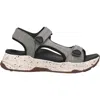 Taos Women's Super Slide Emboss Nubuck Sandals In Grey In Gray