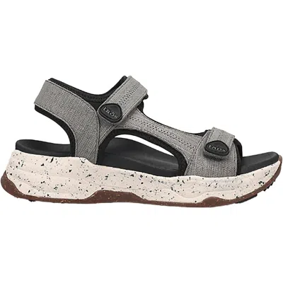 Taos Women's Super Slide Emboss Nubuck Sandals In Grey In Gray