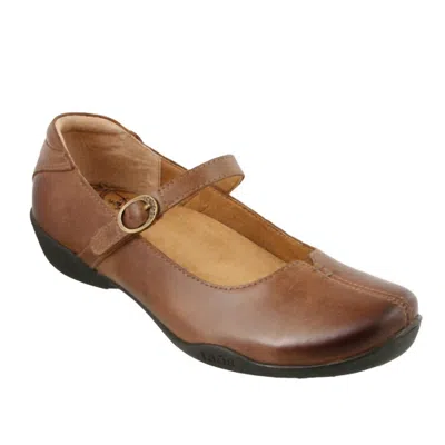 Taos Women's Ta Dah Mary Jane Flat In Whiskey In Brown