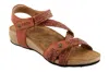 Taos Women's  Trulie Wedge Sandal In Brick In Red