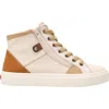 Taos Women's Top Soul Sneaker In Natural/whiskey Distressed Canvas In Multi