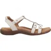 Taos Women's Trophy 2 Leather Sandal In White In Multi