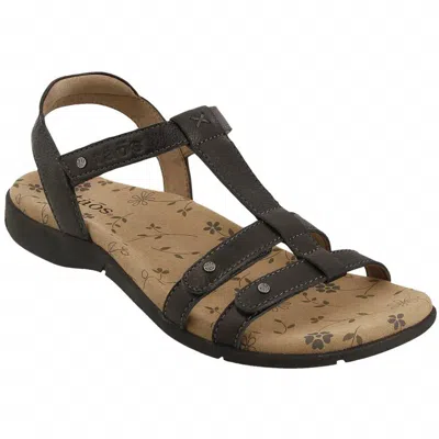 Taos Women's Trophy 2 Leather Sandal In Black