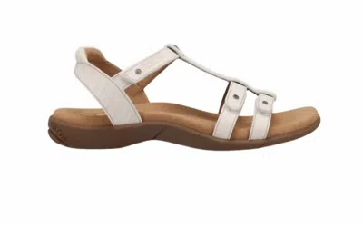 Taos Women's Trophy 2 Strappy Leather Sandals In Ice Emboss In Neutral