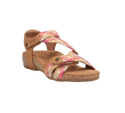 Taos Women's Trulie L. E. Sandals In Camel Multi In Brown