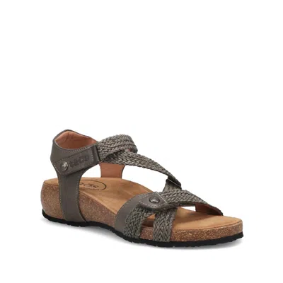 Taos Women's Trulie Leather Sandal In Dark Grey