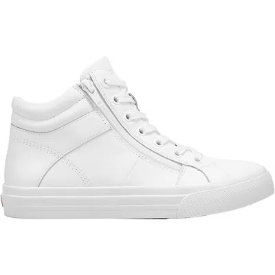 Taos Women's Winner Leather High Top Sneaker In White