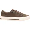 Taos Women's Z Soul Lux Nubuck Leather Sneaker In Dark Taupe In Brown
