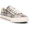 Taos Women's Z Soul Sneaker - Wide In Grey Plaid In Multi