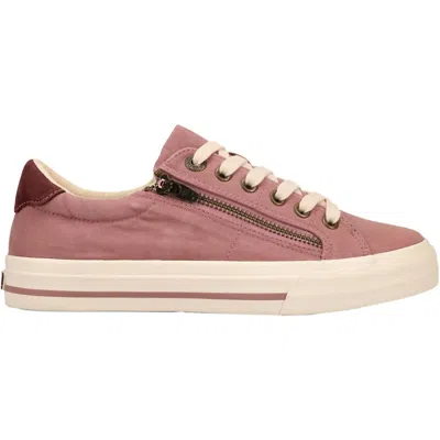 Taos Women's Z Soul Sneaker - Wide Width In Dusty Rose/wine Canvas In Multi