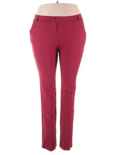 Pre-owned Tapata Active Pants In Burgundy