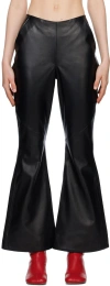 Tara Hakin Ssense Exclusive Black Leather Trousers In Black