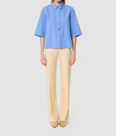 Tara Jarmon Candide Striped Top In Blue