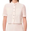 Tara Jarmon Cheryl Embroidered Shirt In White In White