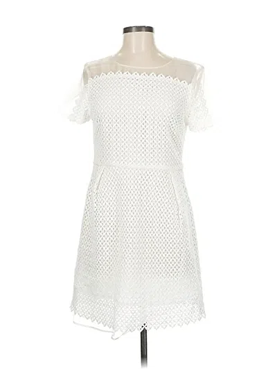 Pre-owned Tara Jarmon Cocktail Dress In White