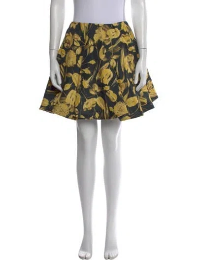Pre-owned Tara Jarmon Floral Print Mini Skirt W/ Tags In Blue