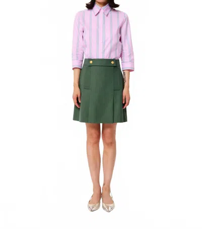 Tara Jarmon Jimmy Mini Skirt In Thym In Green