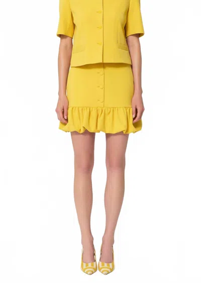 Tara Jarmon Josie Ruffle Mini Skirt In Mimosa In Yellow