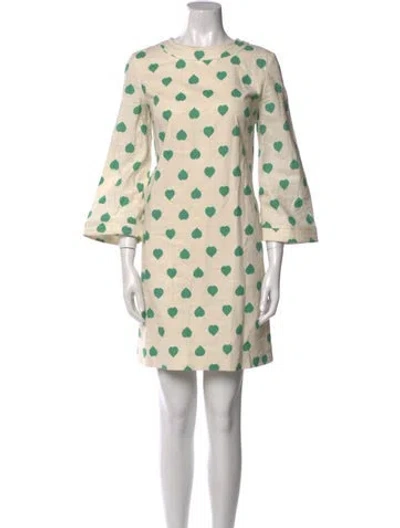 Pre-owned Tara Jarmon Linen Mini Dress In Neutral