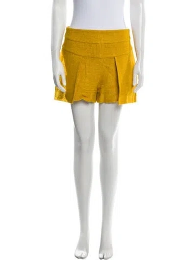Pre-owned Tara Jarmon Mini Shorts In Yellow