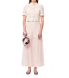 Tara Jarmon Paquita Embroidered Pants In White In White