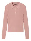 Tara Jarmon Priscilla Polo Top In Pink