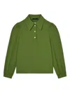 Tara Jarmon Puffed-sleeve Polo Top In Green