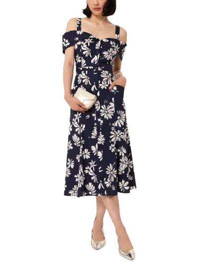 Tara Jarmon Raquelita Dress In Midnight Blue