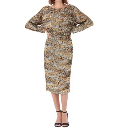 Tara Jarmon Rawan Dress In Gold In Multi