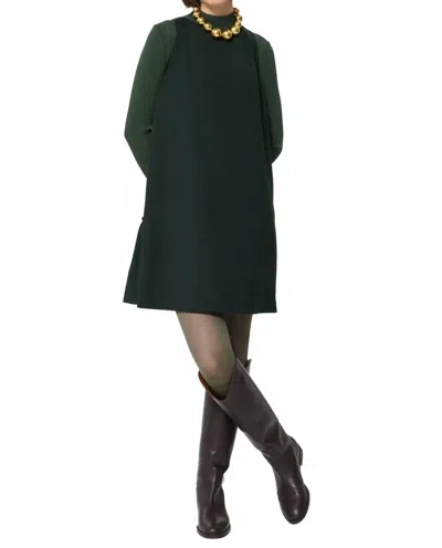 Tara Jarmon Rosabel Sleeveless Dress In Green In Black