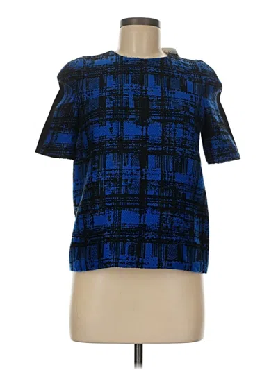 Pre-owned Tara Jarmon Short Sleeve Blouse In Blue