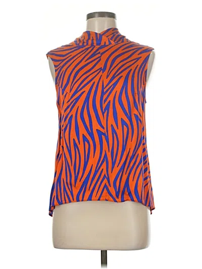 Pre-owned Tara Jarmon Sleeveless Blouse In Orange