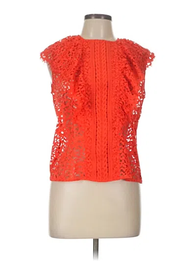 Pre-owned Tara Jarmon Sleeveless Blouse In Orange